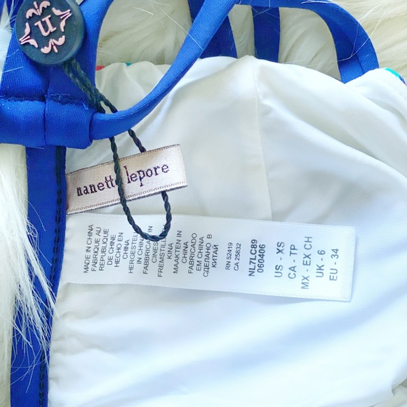 New w/tag XS Nanette Lepore Swim criss cross top - Picture 3 of 4
